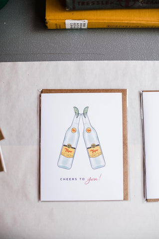 topo cheers to you | notecard