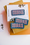 courage blue | embroidered patch