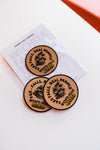 So many possibilities + ways to use these Ramble & Co. patches. the design: fake falls, real people. tan, black, and gold approx. 2.5" x 2.5" To apply: Each patch is woven with an iron on backing. Ramble & Co. is a family owned business. Shop at shop.rambleandcompany.com or visit our store in Wichita Falls, Texas || small batch/ hand printed tees + fine art prints | your source of encouragement + inspiration.