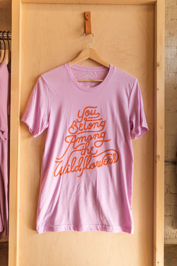 you belong among the wildflowers | lilac tee