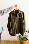 olive vintage long sleeve army shirt | vintage no. 09