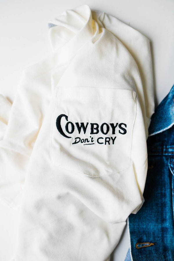 cowboys don&#39;t cry | vintage white tee