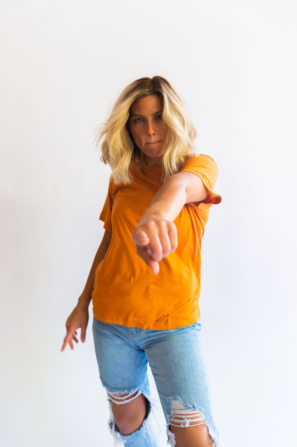 the “fancier” version of a t-shirt. the design: blank for all of our ladies who love a good basic tee! color: apricot buff tee. the material:100% viscose with a boxy, slouchy fit. the sleeves are wide with a ringer style neckline. HIGH CHANCE OF SHRINKAGE! Wash on cold and then hang dry! It will shrink in length in the dryer. Ramble & Co. is a family lifestyle brand creating simple, timeless, quality apparel. Each piece is handprinted in our brick and mortar studio located in Wichita Falls, Texas.  