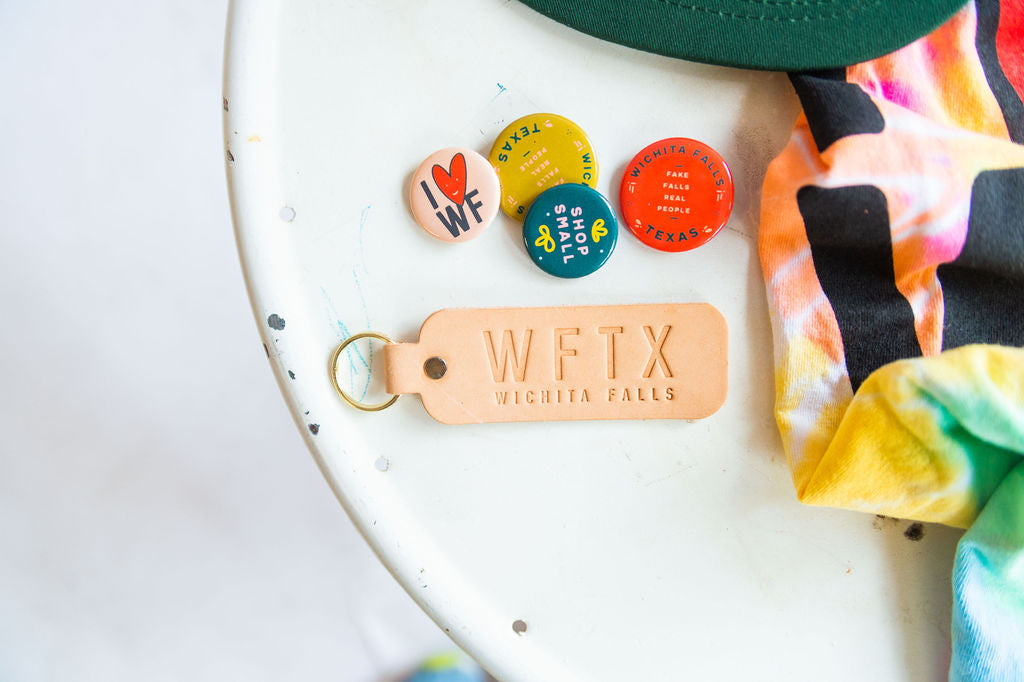 wftx | leather key fob
