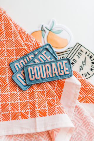 courage blue | embroidered patch