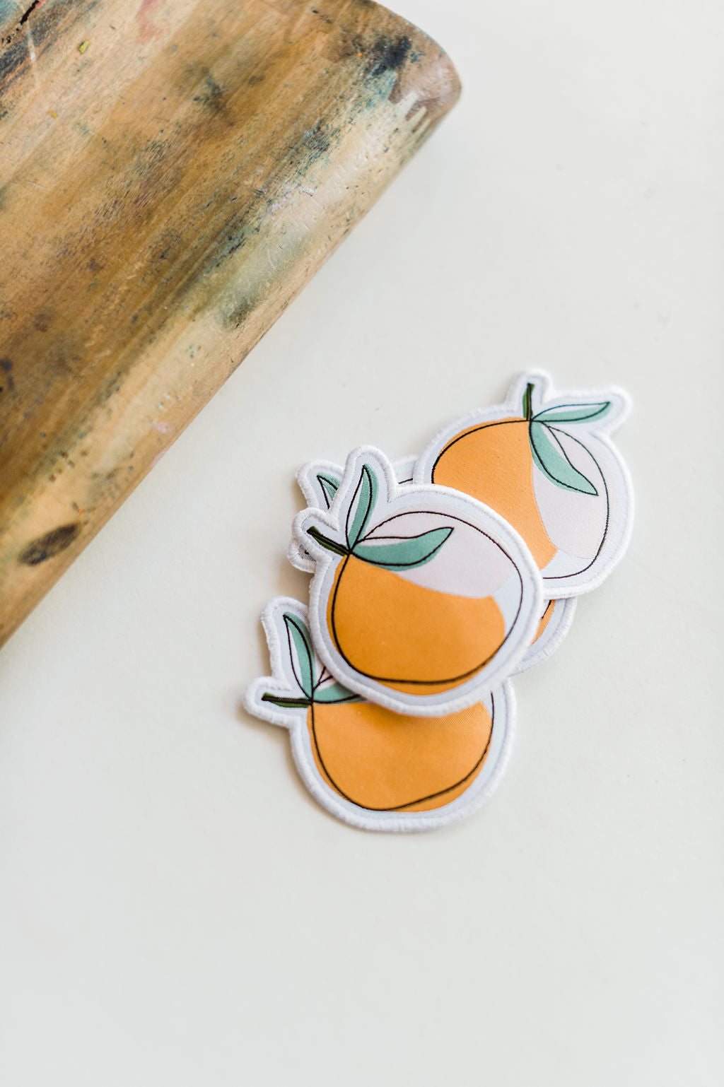 So many possibilities + ways to use these Ramble & Co. patches. multi-color hand illustrated peach the color: peach, pink, white, black and green approx. 2" x 2" To apply: Each patch is woven with an iron on backing. Ramble & Co. is a family owned business. Shop at shop.rambleandcompany.com or visit our store in Wichita Falls, Texas || small batch/ hand printed tees + fine art prints | your source of encouragement + inspiration.