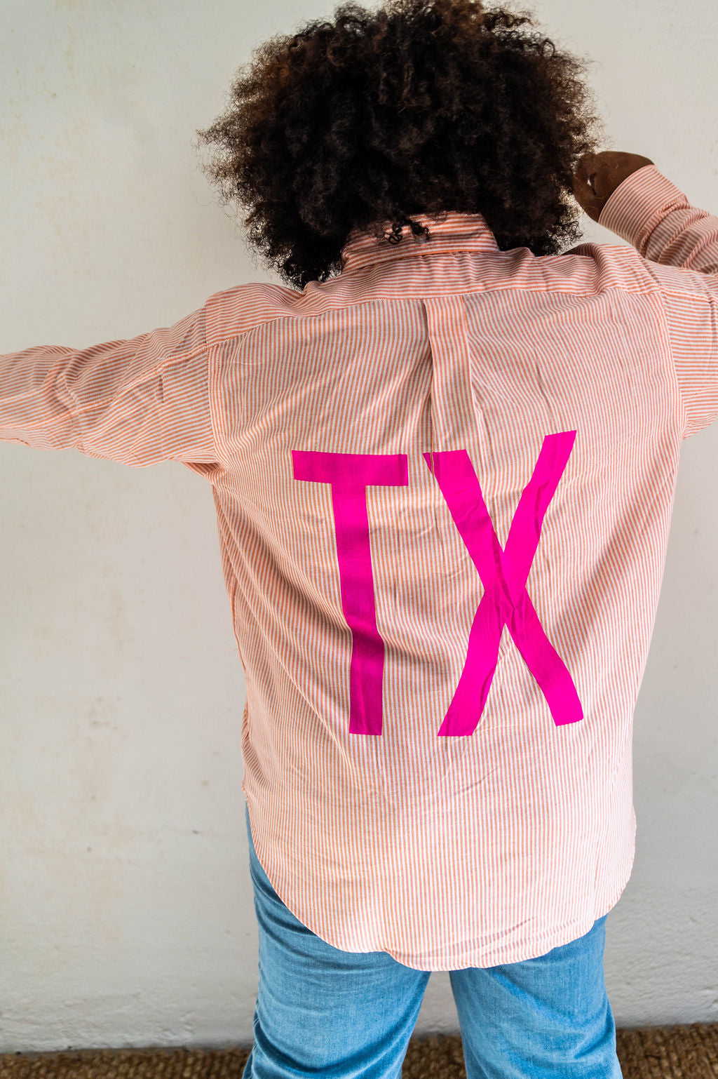 TX (back) | puffin's bill ramble striped button up