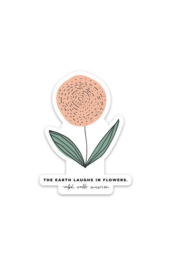 the earth laughs | sticker