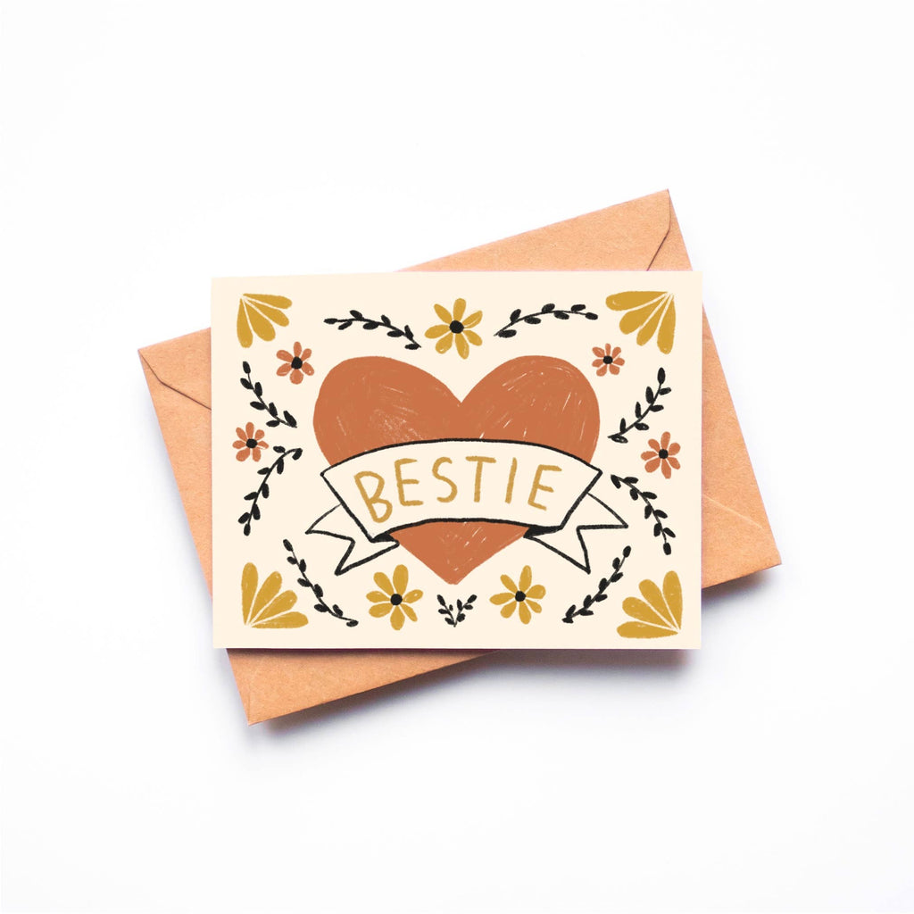 bestie classic heart | card