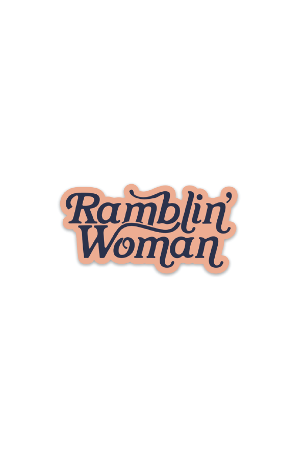 ramblin&#39; woman peach | sticker