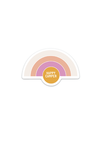 happy camper sunrise | sticker