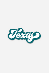 groovy texas teal | sticker